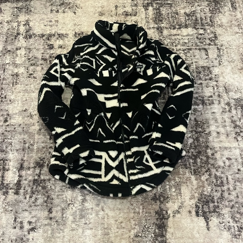 Black-and-white Aztec women's jacket Columbia